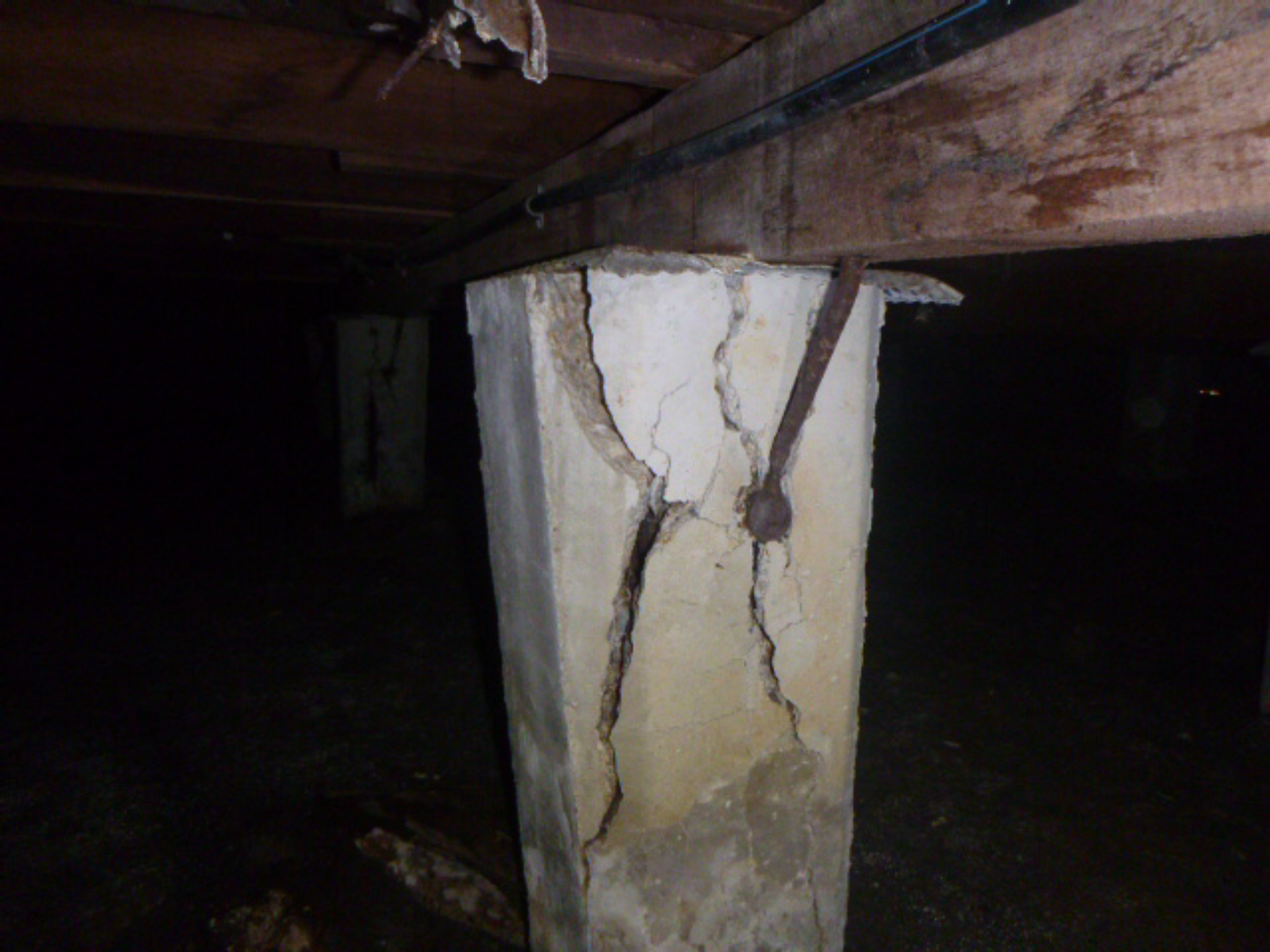 Concrete stumps are not immune to decay under extreme conditions.